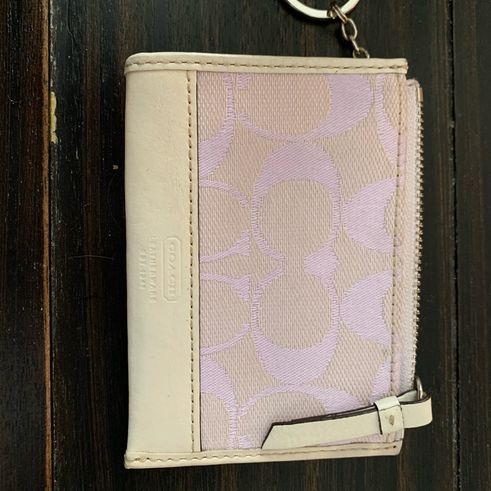 Coach card case with keychain